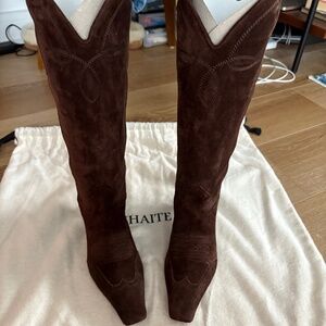 Khaite Dallas Boot - brown suede size 36